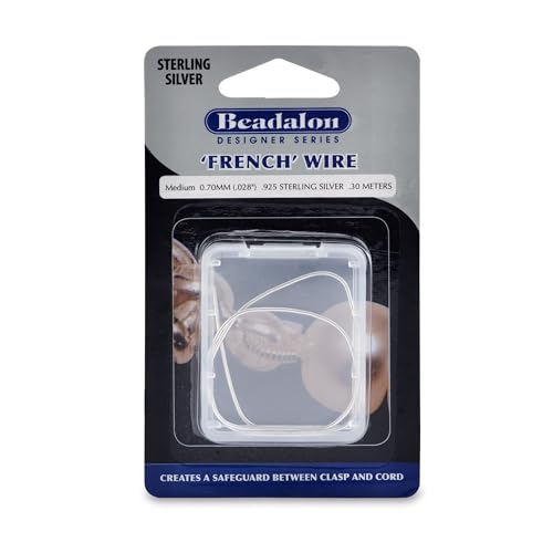 Alambre francés para joyería de plata de ley 925, hilo de canutillo de 0,7 mm 2