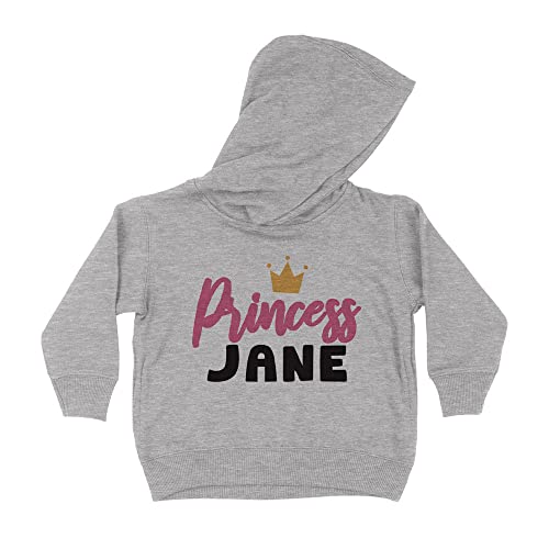 Princess Jane Kids Hoodie Sweatshirt Toddler 4T Heather Grey