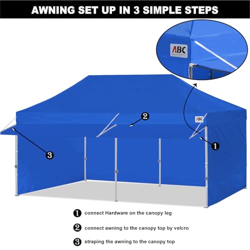 Image of ABCCANOPY 10x20 Commercial Pop up Canopy Tent with Awning Sidewall