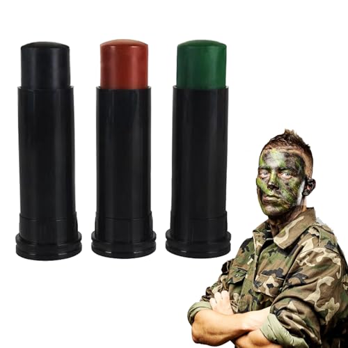 Pintura Facial de Camuflaje Maquillaje de Camuflaje Crema Set de Maquillaje de Camuflaje Militar Campo al Aire Libre Aceite biónico Color de Camuflaje Pintura Facial Aficionados al Fútbol Painting