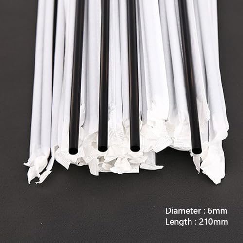 100 pitillos desechables negros de plástico 21 cm miniatura 2