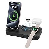 BOVIPO 4 in 1 Charging Station for Oura Ring Gen 4 Charger (Oura Ring Charger NOT Included), Fast Magnetic Charger for iPhone, Apple Watch, AirPods, Wireless Charger for Samsung Galaxy