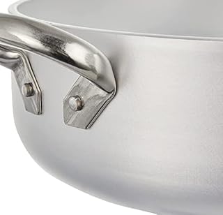 Pentole Agnelli ALMR110628 Casseruola Cilindrica, Bassa in Alluminio con 2 Manici in Acciaio Inossidabile, Argento, 28 cm, 1 Pezzo