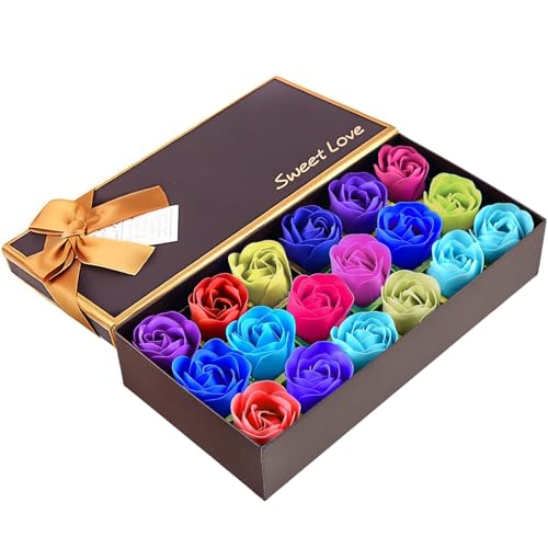 Binnan 18PCS Jabón Rose Flower, Rose Jabones...