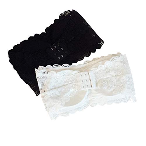 ZXJOY Lot de 2 soutien-gorges bandeau sans coutures - Rembourrés - Anti-lumière, a, taille unique Cover