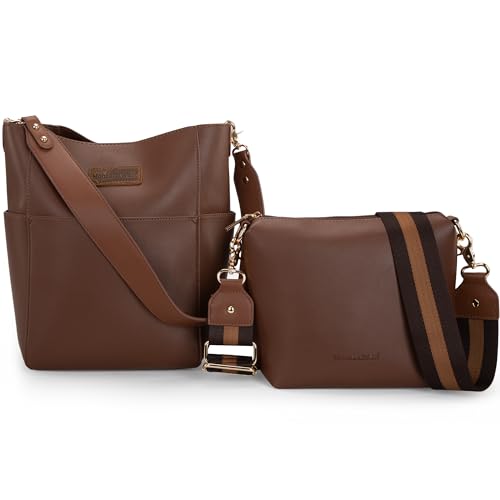 Montana West Bucket Bag Crossbody Bags for Women Vegan Leather Purses and Handbags Large Hobo Shoulder Bag MWC2-181CF