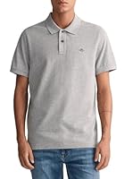 GANT Men's REG Shield SS Pique Polo, Grey Melange, 3XL
