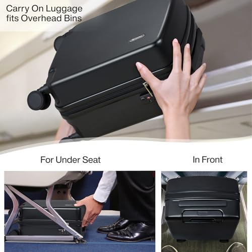 Image of Hanke 16 Inch Underseat Small Carry On Luggage, Hard Shell with TSA Lock