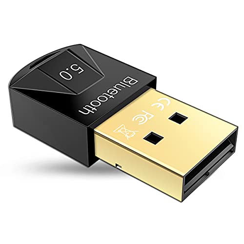 Bluetooth Adapter for PC,Bluetooth Receiver 5.0,Bluetooth Dongle,Support Win10 8.1 8 7,for Laptop,Mouse,Keyboard,Printer,Headset,Speakers