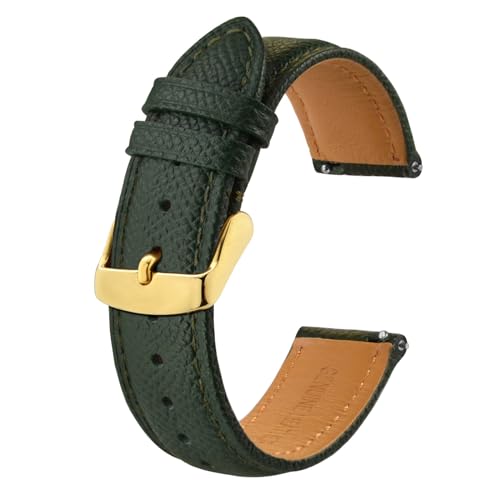Correas de reloj piel cuero 18mm 20mm 22mm textura liberación rápida unisex