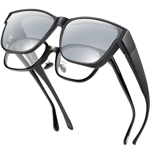 Image of Polarized Sunglasses Fit Over Glasses for Women Men | Oversized Square Sun Glasses UV400 Protection