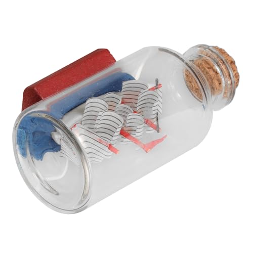 Cabilock Pirate Ship Drift Bottle Unique Nautical Home Decor Display Inspired Tabletop Decoration for and Keepsakes