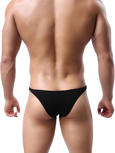 iKingsky Men's Soft Low Rise Bikini Underwear Sexy Mid Coverage Back Briefs3
