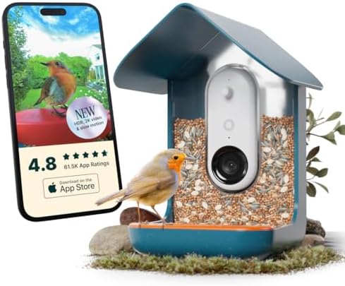 Bird Buddy Smart Bird Feeder - What Makes It a Must-Have for Bird Lovers? 6 Birdbuddy PRO Non Solar Smart Bird Feeder with Camera - AI Bird Species Identification, 5MP Photos, 2K HD Video Live Stream Camera, Slow-Motion Video, 2.6in Focus - Blue - Non Solar