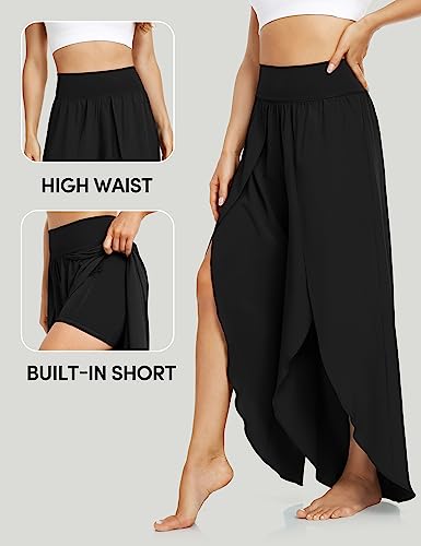 IUGA Flowy Pants for Women Wide Leg High Waisted Palazzo Boho Beach Harem Pants for Casual Dance Summer2
