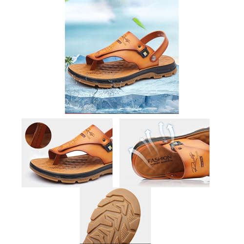 Summer Adjustable Strap Sandals, Mens Casual Walking Flat Arch Support Breathable Bunion Corrector Sandals, Comfy Lightweight Toe Corrector Flat Flip Flops, for Relief Bunion Symptoms3