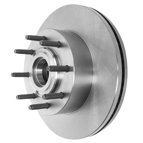 Image of Detroit Axle - RWD Front Brake Kit for Ford 2012-2022 F-250 2013-2022 | F-350 Super Duty [SRW] Disc Brake Rotors Ceramic Brake Pads 2014 2015 2016 2017 2018 2019 2020 2021: 14.29 inch inch Rotor