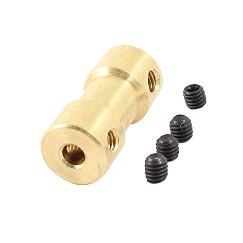 uxcell RC Airplane 2mm to 3mm Brass Motor Coupling Shaft Coupler Connector