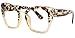 Zeelool Readers Thick Cat Eye Reading Eyeglasses for Women with Standard Anti-Reflective Coating Lulu VFP0255 (Light Tortoise, 2.00)