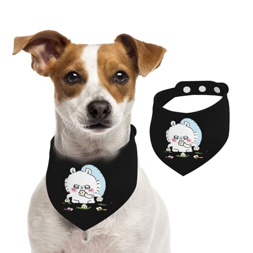 ペットバンダナ ちいかわ モモンガ ペット用唾液タオル 可愛い 犬用 猫用 犬の首輪 簡単脱着式 サイズ調整可能 水洗い可 三角スカーフ ネクタイ 柔らかい かわいい 口拭き 散歩 食事用 ペット用品 小型犬 中型犬 大型犬 アクセサリー 誕生日 プレゼン