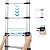 sexaoalx Telescoping Extension Ladder, Stainless Steel Folding Telescopic Ladder, 330lbs Max Capacity,Non-Slip Sturdy Multi-Purpose Telescope Portable Ladder for Home or RV Outdoor Work 1