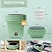 Portable Washing Machine, Mini Washer, 16L Upgraded with Spin Basket, Foldable Design Ideal for Apartment, Home and Hotel, portable washer 3 Cleaning Modes Suitable for Small Clothes