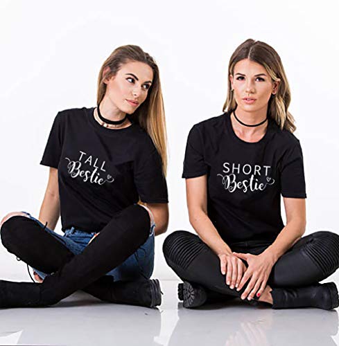 Soul Couple Tall Short Best Friend Tees for Teen Girls - 3 BFF Shirts for 2 Girls - Funny Tops4