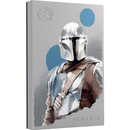 Image of Seagate The Mandalorian Drive Special Edition FireCuda External Hard Drive 2TB Officially-Licensed - USB 3.2 Gen 1 Blue LED RGB Lighting with 3 Years Rescue Data Recovery Services (STKL2000405)