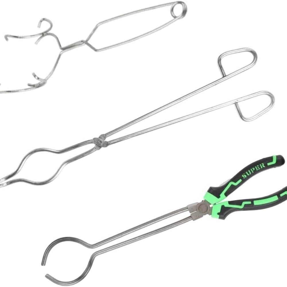 Hochwertiges Schmelztiegel-Set aus Quarzglas mit Edelstahl-Schneidezange – 3 Größen for Präzisionsmetallguss(3pcs Clip)
