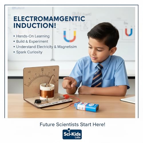 Image of ERH India Class 12 Physics Lab DIY Experiment Kit - Faraday's Law of Electromagnetic Induction Galvanometer Mini Science Project Working Model for School Kids