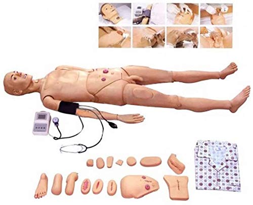 Lebensgroße Pflegepuppe Männlich 160cm – 26 Pflegefähigkeiten Trainieren, Inkl. Intubation & Reanimation