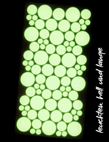 WANDfee Leuchtpunkte 100 selbstklebende EXTRASTARK leuchtende Sterne Leuchtsterne Sternenhimmel Aufkleber Kinderzimmer