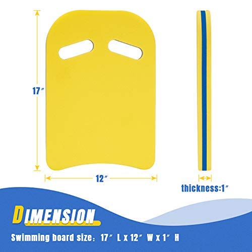STRPRETTY BASIC MUSB Safty Swimming Training Aid Kickboard - U Design Swim Pool Float Floating Buoy Hand Board (17\"x12\") Yellow - Thumbnail 5