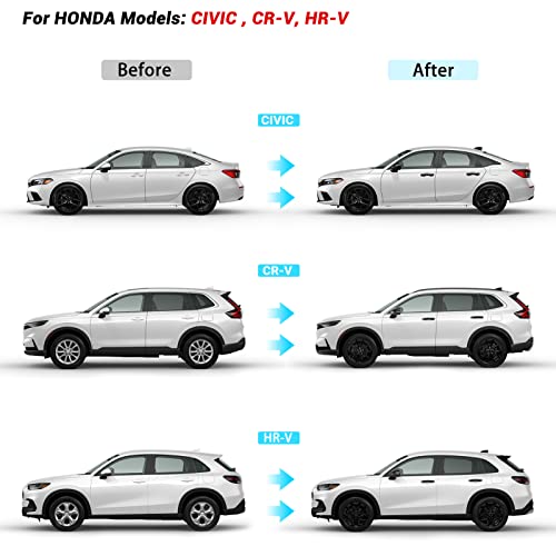 Thenice For 11Th Gen Civic Accessories Door Handle Cover Exterior Grab Handle Protection Car Decoration Trims For Honda Civic 2022 2023, Accord 2023, Cr-V 2023, Hr-V 2023 With Auto Lock -Piano Black #TOP2