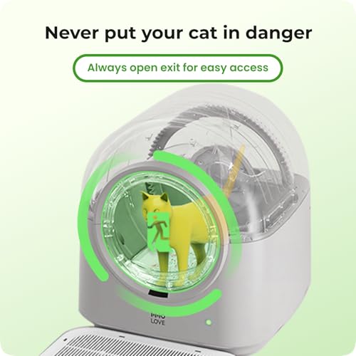 HHOLOVE 2026 Self-Cleaning Litter Box (60L, Gravity-Sensor Drum, App-Tracked Health) — view 6