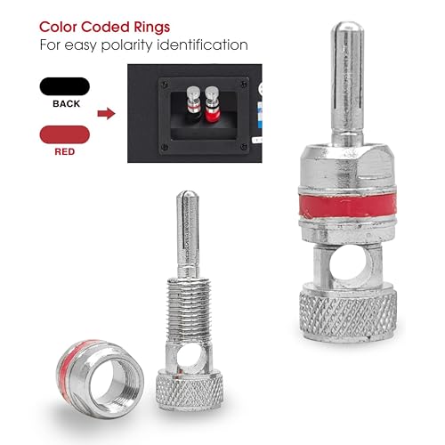 Image of MX Speaker Wire Banana Plug Connector Open Screw Type Audio Terminals Audio Banana Connector for Speaker Wire Home Theater - 2 pcs