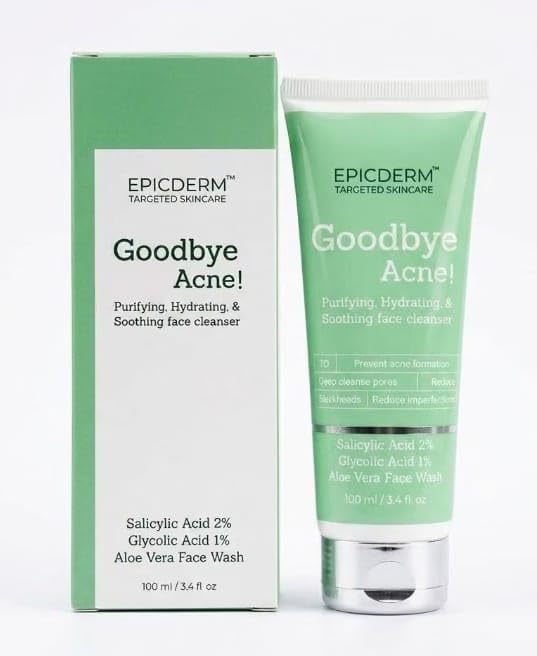 ब्रांड: Generic EPICDERM™ अलविदा मुँहासे फेस वॉश 100ml - Image 1