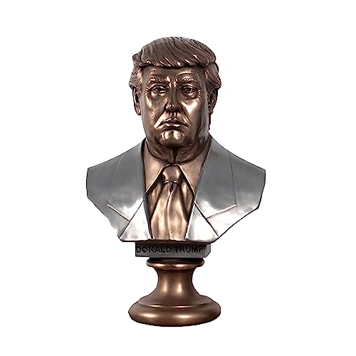 AFD Home Donald Trump Bust, 45th President Faux-Bronze Statue Head, Trump Merchandise, 18.50 Inches x 11.50 Inches x 28.75 Inches