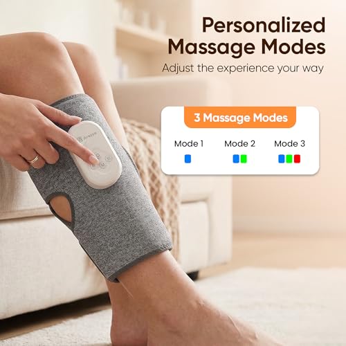 Image of Calf Massager | Hand Like Massage with Air Compression | Daily Use Leg Massager for Sore Muscle | 3 Modes | Improve Blood Circulation & Relieve Pain | Upto 3.5 Hrs work |1 Year Warranty