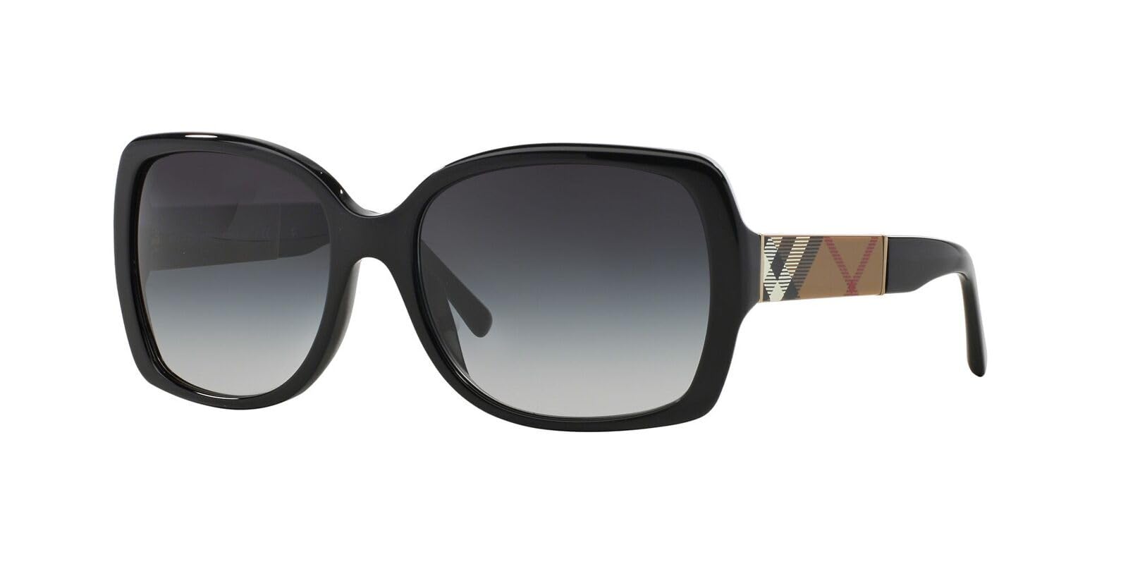Burberry Women's Black/Grey Be4160 34338G Woman Sunglasses Acetate Squared Normal Shaded