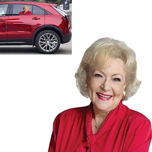 TGFADAM Ride with Betty-White Window Cling Car Window Decal Funny Sticker for Vehicles(Left)