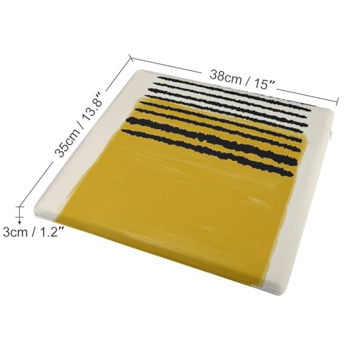 Cojín de espuma viscoelástica cuadrado de 38x35 cm con funda lavable para silla de comedor 3