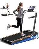 16% Incline Walking Pad Treadmills for Home Small, 4-in-1 Under Desk Treadmill with Handles, Foldable Treadmill with 2.5 HP Quiet Brushless, 330 LBS Capacity