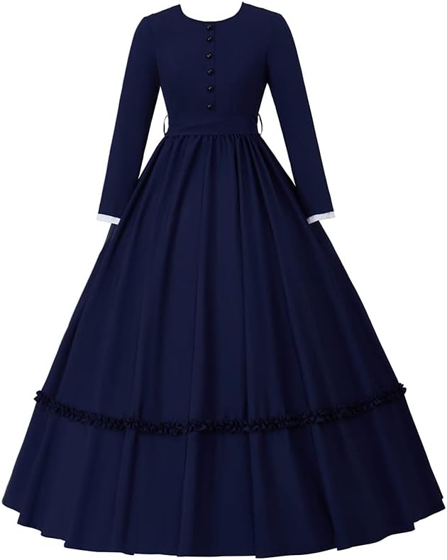 Women's Victorian Civil War Dress Costume Vintage Reenactment Historical Dresses Southern Belle Costumes Ball Gown