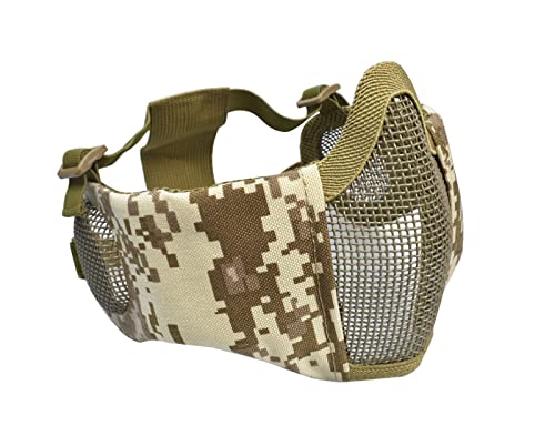 JFFCESTORE MH Updated Version Fast Tactical Helmet Combined with Foldable Half Face Mesh Mask and Goggles for Paintball CS Game Set DD - Thumbnail 6