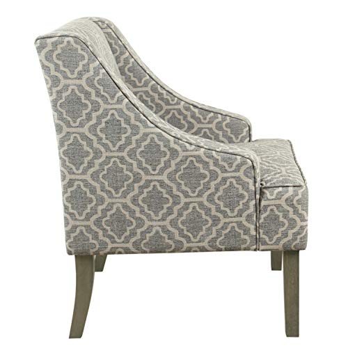 Image of HomePop Classic Swoop Arm Accent Chair - Ash Geometric