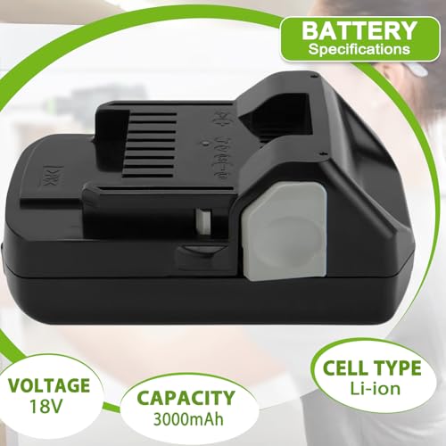 Image of 2Pack 3000mAh 18V Battery Compatible with Hitachi BSL1815X BSL1815S BSL1830 BSL1830C 330139 330557 339782 Replacement Battery