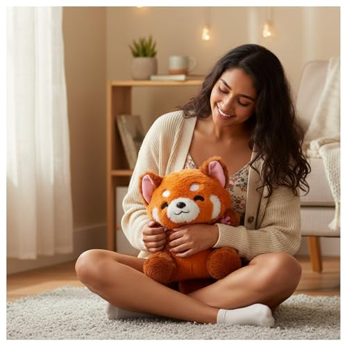 Image of Flufies Breathing Teddy Bear with Music - 25 cm Sensory Toys and Musical Toys - Sleeping Teddy Bear with Breathing Soft Toys for Teens and Adults (Breathing Fox and Monster Charm)