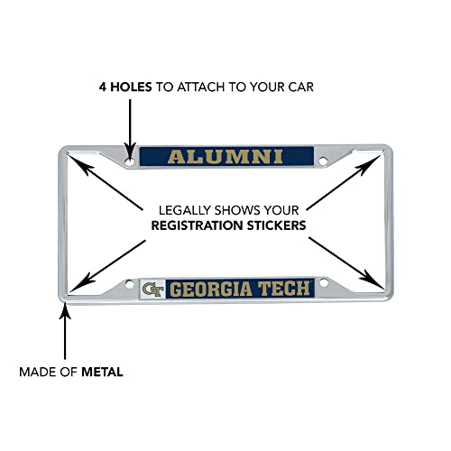 Desert Cactus Georgia Tech University Yellow Jackets Metal License Plate Frame For Front Or Back Of Car Officially Licensed (Alumni) #TOP3
