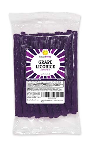 Happy Bites Grape Licorice Twists - Certified Kosher - Gourmet - Low Fat - Made with Real Fruit Juice - 1 Pound Bag (16 oz) - Thumbnail 2
